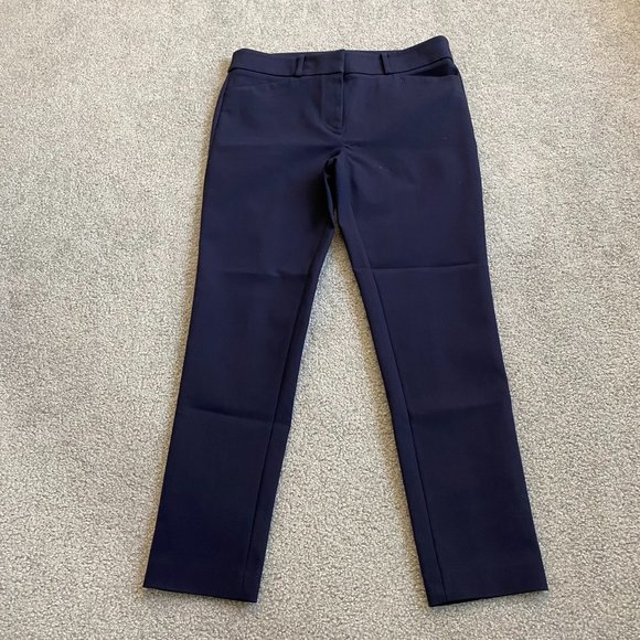 - LOFT Marisa Skinny Slacks in Navy Stretchy Office Classic NWOT US 6 - V1701 - Picture 2 of 8